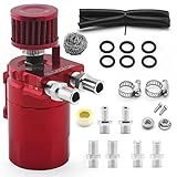 Muge Racing Kit De Tanque Universal De Retenção De óleo Reservatório Polonês Com Filtro De Respiração Com Linha De Combustível De 0 95 Cm Alumínio Vermelho 400 Ml