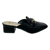 Mule Feminino Preto Salto Grosso Via Uno 846013