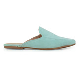 Mule Feminino Raphaella Booz Camurça Verde