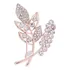 Mulheres Broche Borboleta Strass Inlay Cristal Folheado 18k