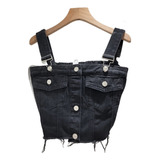 Mulheres Denim Tank Tops