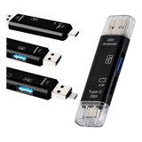 Multi Adaptador Otg Leitor Cartao Micro Sd Type C Android