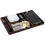 MultiBey Organizador De Mesa De Cabeceira De Madeira De Acácia- Bandejas De Madeira Para Homens E Mulheres- Gaveta Organizadora De Mesa De Madeira- Bandeja Coletora EDC Para Telefones- Relógios