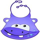 Multikids Baby Babador De Silicone Silybib Hipopótamo Roxo
