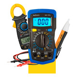 Multimetro Digital Caneta Tensão alicate Amperimetro Kit