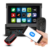 Multimídia Retrátil Tv Bluetooth Usb Espelhamento + Pendrive