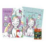 Mundo Dos Unicórnios Livro Com História Para Colorir Com Quebra cabeça E Lápis De Cor 