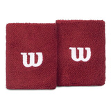 Munhequeira Algodão Média Wilson Tênis Unissex Cor Vermelho E Branco