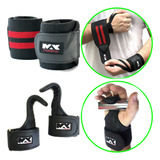 Munhequeira Faixa De Pulso Gancho Strap Academia Luva Par