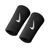 Munhequeira Grande Swoosh Doublewide Wristband Par Nike Black White