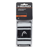 Munhequeira Head Longa 5 Logo Preta E Branca 2 Unidades