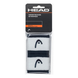 Munhequeira Head Par Wristband Curta 02 Cores Cor Branco E Azul Marinho Tamanho 2 5 Polegadas 6 5cm