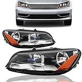 Munirater 1 Par De Faróis Para Conjunto De Faróis Passat 2012 2013 2014 2015 Halogêneo Lado Do Motorista E Do Passageiro 561941005D 561941006D