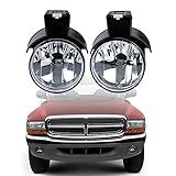 Munirater Ch2592104 Ch2593104 Faróis De Neblina Com Lâmpadas De Substituição Para Caminhonete Dodge Dakota 1997-2000 Dodge Durango Lighting Conjunto De Montagem Oe (pacote Com 2)