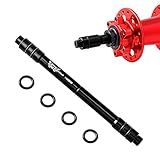 MUQZI Adaptador QR De Bicicleta 12 A 9 Mm Adaptador De Cubo De Roda Dianteira 135 Mm Através Do Eixo De Liberação Rápida Para Mountain Road Bike Preto
