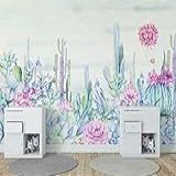 Murais De Pano De Seda Personalizados Papel De Parede Planta Americana Pintada à Mão Flor Cacto Foto Papel De Parede HD Carta Da Parati