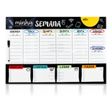 Mural Planner Quadro Planejador Organizador 60x40 Caneta