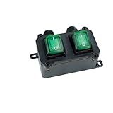 MURVE Inline Online Com Interruptor Basculante KCD4 IP65 Externo Impermeável 220V Cabo Elétrico Conector Caixa De Junção 2 4 Vias Plugue  2 Cabeças Luz Verde A  16A 