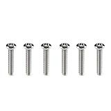 Musciclily Pro 4 40X5 8 Parafusos De Aço Inoxidável Para Intonação De Carrinhos Da Ponte Tremolo Guitarra Fender Strat Style Jogo 6 Peças 