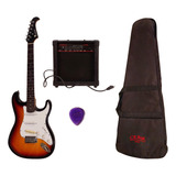 Música Guitarra Sts 002 Amplificador Palheta Capa