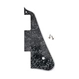 Musiclily Escudo Pickguard Para Guitarra China Made Epiphone Les Paul Standard Estilo Moderno 4 Camadas Preto Perolado