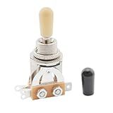 Musiclily Métrico Interruptor Chave Seletora 3 Posições Para Guitarra Estilo Les Paul- Cromado Com Knob Creme