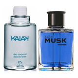 Musk Intense Avon 90ml + Kaiak Tradicional Natura Refil 100ml