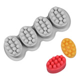 Mvm Forma Silicone Sabonete Artesanal Molde Sabonete Massageador Cor Cinza