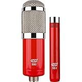 MXL Conjunto De Microfone 550 551R Com Diafragma Grande 550 E Microfone De Instrumento 551R Vermelho