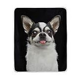 My Daily Funny Chihuahua Cobertor De Microfibra De Poliéster Para Sofá E Cama Cobertor Quente 127 X 152 Cm