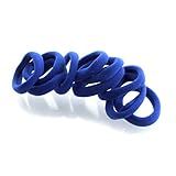 My Lello Faixas De Cabelo Com Suporte De Rabo De Cavalo Para Gravata De Cabelo Premium Pequena Sem Costura Azul Elétrico 100 Peças