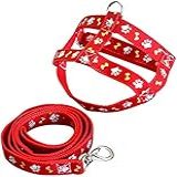 MY PET BRASIL Peitoral Para Cachorros N-2 Ajuste Fácil No Corpo Do Pet Pata Osso Coleira Peitoral Regulável Confortável E Resistente Vermelho