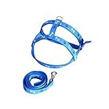 MY PET BRASIL Peitoral Para Cachorros N-8 Ajuste Fácil No Corpo Do Pet Dupla Galão Coleira Peitoral Regulável Confortável E Resistente Azul