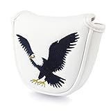 Myartte Golf Mallet Putter Cover Eagle And Star Golf Putter Headcover Para Odyssey Scotty Cameron Branco