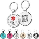 MYLUCKYTAG Placa De Identificação Para Cão De Serviço QR Code Perfil Do Animal De Estimação Online Ler E Mail De Alerta De Localização Do Animal De Estimação Instantâneo