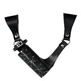 Mythrojan Aventureiro De Sapo De Espada Medieval Com Suporte De Couro Para Rapier Universal- Espada Larga- Cutlass- Preto- G