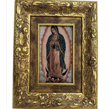 N. Senhora De Guadalupe Óleo S/ Eucatex Pintado Mão 30x23cm
