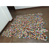 N 3082 Linda Colcha De Fuxico 2x2mts Artesanal Usado