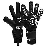 N1 Goalkeeper Gloves Zeus UGT Luvas De Goleiro Adulto Para Futebol Profissional Ultraleves E Ajustáveis De Latex Alemão Com Fecho De Fita Dupla Agarre Extremo E Antiderrapante Preto 10