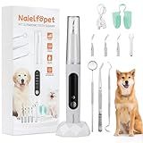 Naielfopet Removedor De Tártaro E Placa Para Dentes Limpador De Dentes Sônico Recarregável Para Cães Kit De Limpeza De Dentes Dentários De Cães Removedor De Placa Dentária De Cachorro Com Luz LED