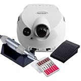 Nail Drill Motor Porquinho Lixadeira Elétrica Profissional Bivolt Para Unhas De 35 000 RPM Com Pedal E Kit De 6 Brocas De Design Premium