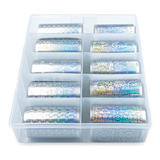 Nail Foil Unhas Prata