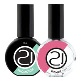 Nails 21 Kit Com Promotor 12ml   Primer Sem Ácido 12ml