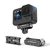 Naivvy Kit De Placa De Liberação Rápida Magnética Para GoPro 12 11 10 9 11Mini Max Comutação Livre Com Placa De Liberação Rápida Original Garras De Suporte Bifurcadas Magnéticas E Pontos De