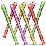 NAMOARLY 8 Unidades 8pcs Mini Gravador Transparente De Flauta Pequena De 6 Furos Claratina Infantil Presente De Sorte Japonês Instrumentos Musicais Praticar Clarinete Pequena Flauta Volume