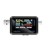 Namolit Medidor De Teste De Corrente De Tensão USB Multifuncional Digital IPS Display Capacidade Tester Testador De Energia Voltímetro Digital Dispositivo De Detecção De Aparelhos Elétricos