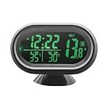 Namolit Relógio De Carro Termômetro Voltímetro 3 Em 1 Lcd Digital Monitor Temperatura Medidor Vlotage Detectando Medidor 12v Para Carro Caminhão Suv Rv