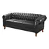 Namoradeira Chesterfield Clássica Duque / Preto Desenho Do Tecido Lisa
