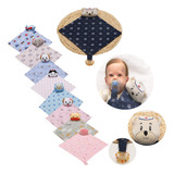 Naninha Para Bebê Bichinhos Com Porta Chupeta Menina Menino Cor Azul marinho Urso Marinheiro