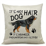 Não É Pêlo De Cachorro, É Bernese Mountain Dog Glitter Fron